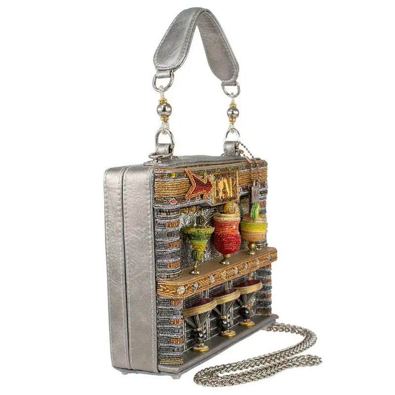 Mary Frances 5:00 Somewhere Tropical Bar Top Handle Purse - Beach