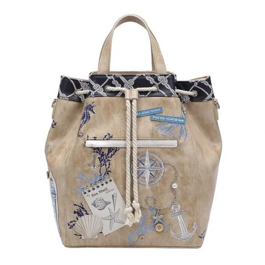 Vendula London English Coast Scrapbook Duffle Backpack Purse