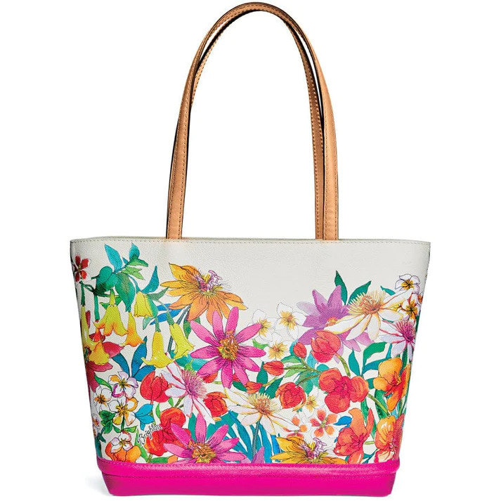 Brighton Orchid Flower Tote Purse - Beach House Gift Boutique