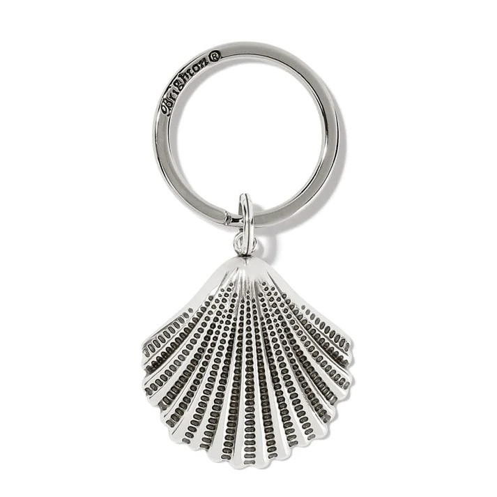 Brighton Silver Scallop Shell Key Ring Purse FOB - Beach House