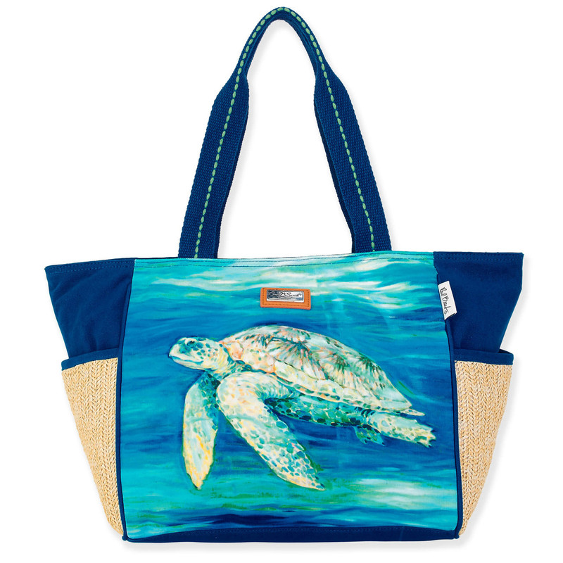 Sun N Sand Under The Sea Turtle Dakota Shoulder Tote Bag  