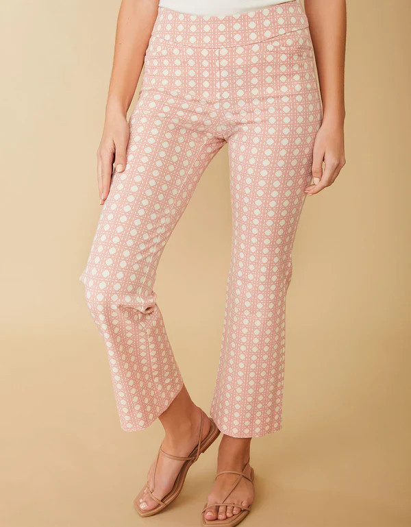 Spartina 449 Sguar Mill Pink Cane Maren Kick Flare Pant - Beach