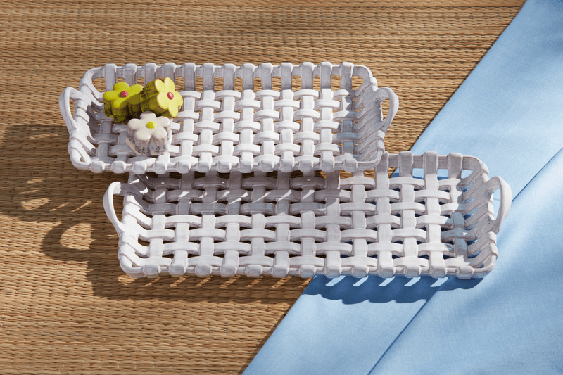 Mud Pie Basket Weave Tray - Thumbnail 4