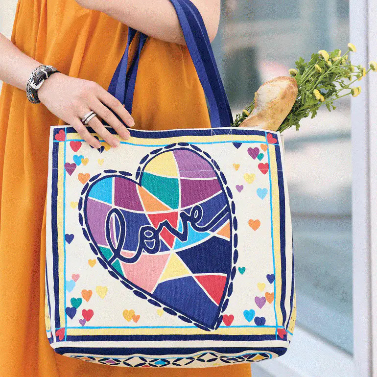 Brighton Cherished Love Love Canvas Tote Bag - Beach House Gift