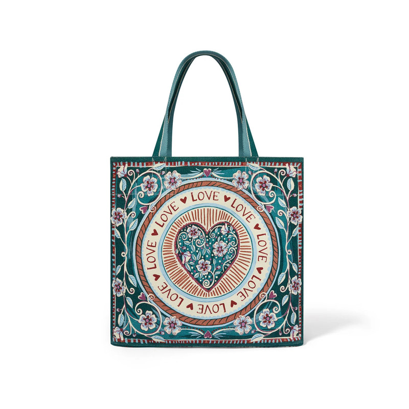 Brighton Bella Tile Love Canvas Tote Bag