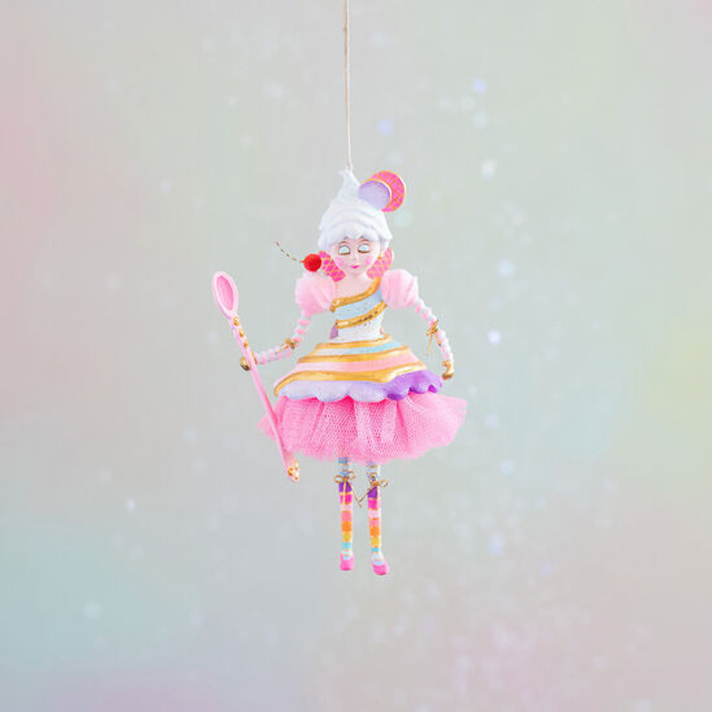 Glitterville Lickowish Pink Tutu Lady With Pink Spoon Christmas Tree Ornament