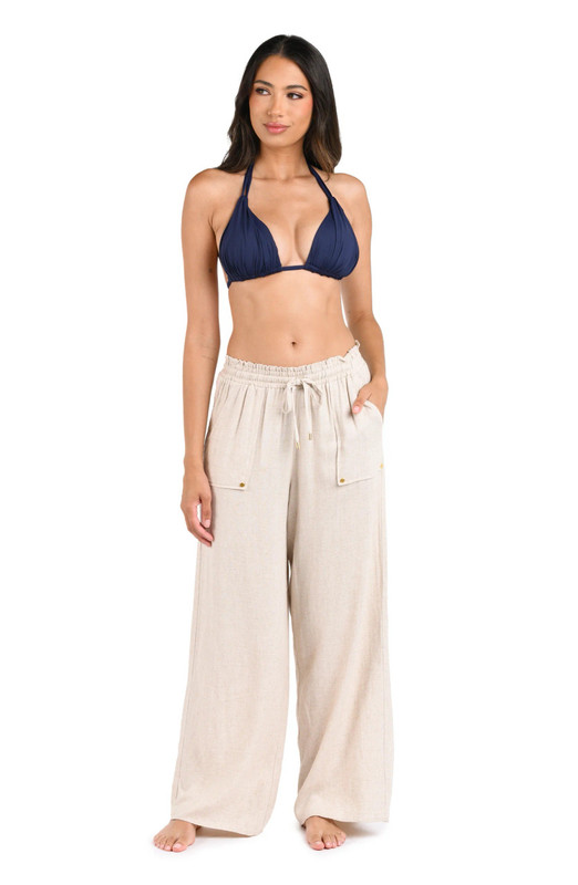 La Blanca Delphine Coast Solid Color Beach Cover Up Pant