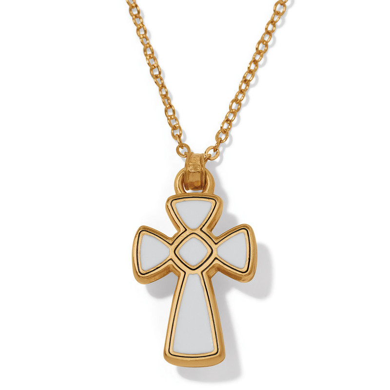 Brighton Majestic Royal Cross Reversible Gold Necklace