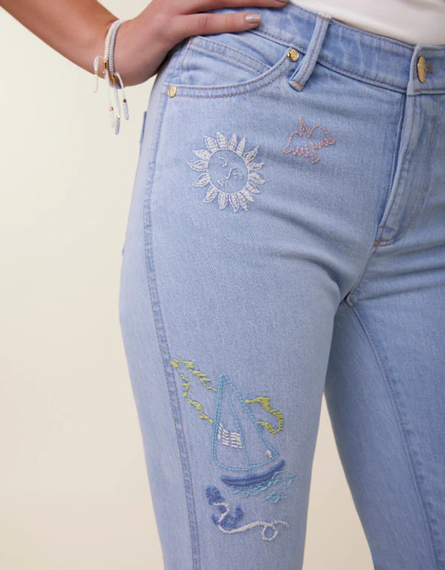 【PORTERNA】Wiz Brush Flare Jeans Spartina 449 Overboard Wash Kick Flare Rowen Jean Pant
