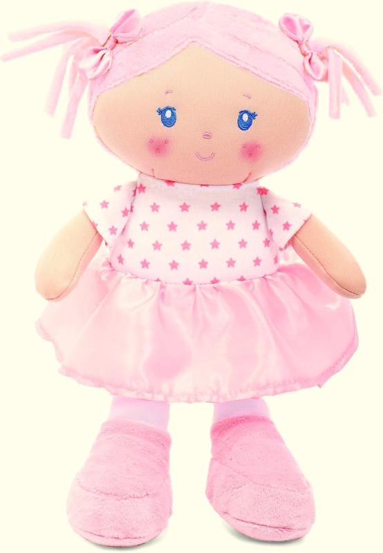 Kids Preferred Olivia Pink Hair Infant Safe Cloth Doll
