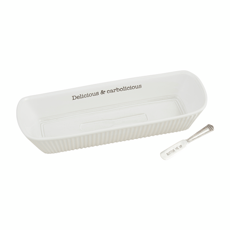 Mud Pie Ceramic Bread Basket Dish Set