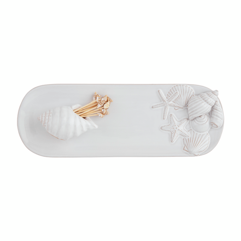 Mud Pie Sea Shell Toothpick Tray Set
