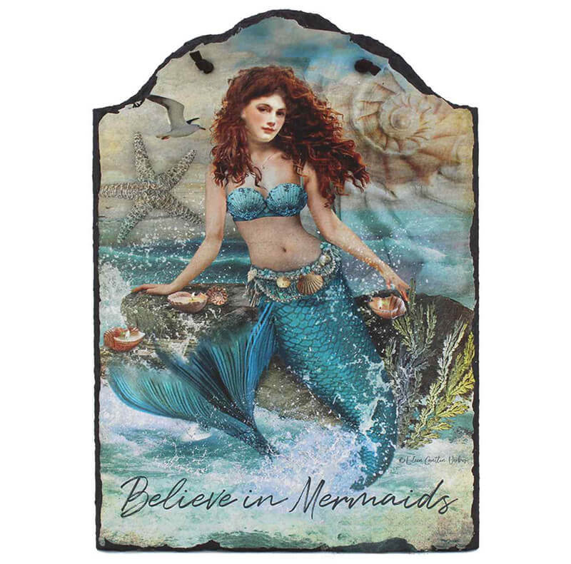 Allen Designs Sirena Large Multicolor Mermaid Pendulum Wall Clock