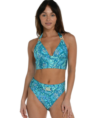 完売品 ローブドフルールBeach Lingerie blue S 98ec49d3sn2ss80_blue_paisley_b