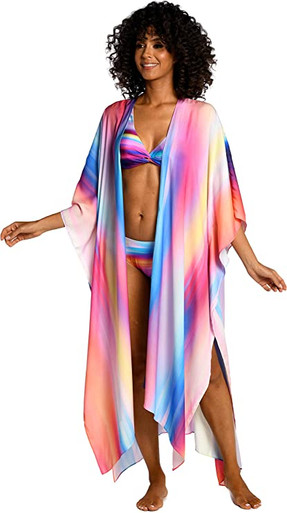 La Blanca Sunset Shores Long Kimono Swimsuit Cover Up - Beach