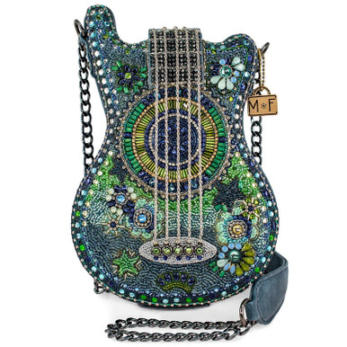 Mary Frances Starlet Shaped Guitar Crossbody Purse - Beach
