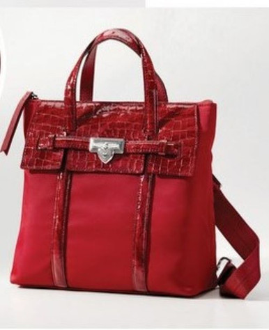 Brighton Bentley Lipstick Red Satchel Backpack Purse - Beach  display picture 3