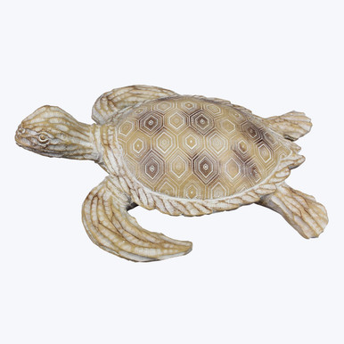 Tabletop Turtle Young's Intricate Patterned Wood Look Sea Turtle Tabletop Figurine ...