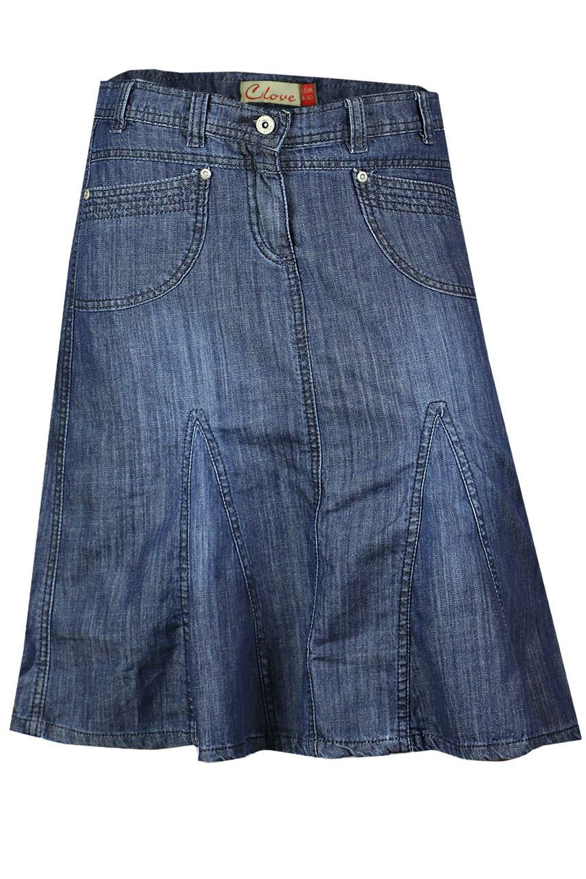 a line jeans skirt
