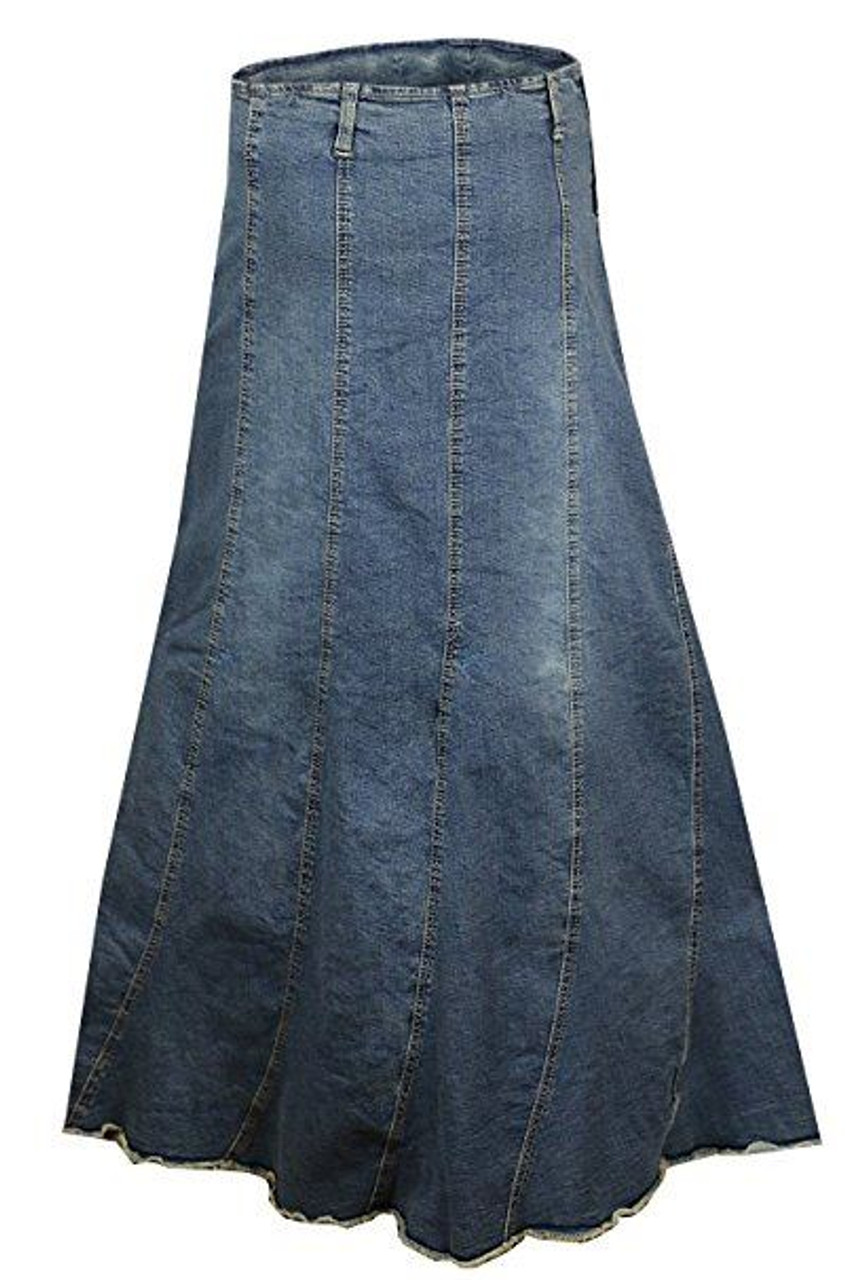 Women Long Plus Size Jean Skirts Online