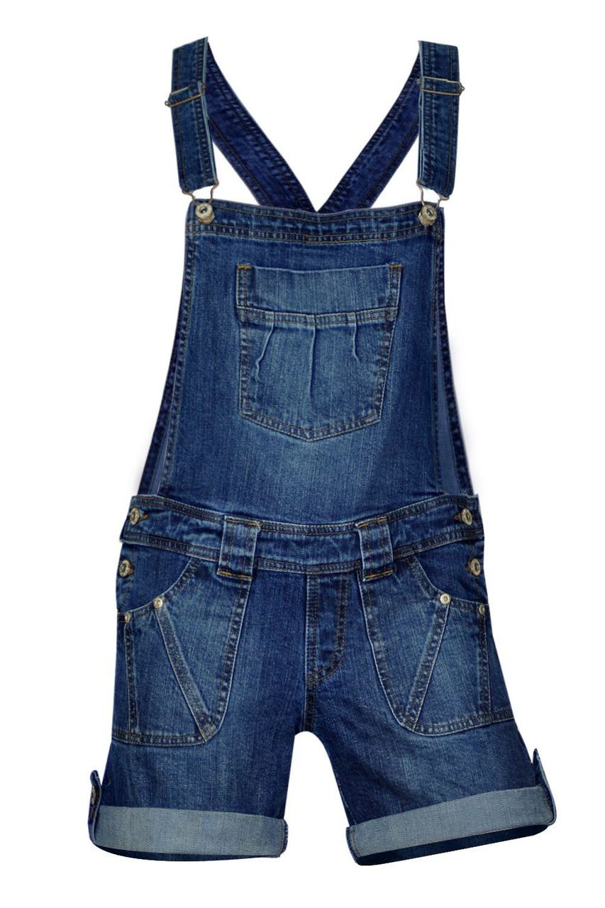 Blue Denim Short Dungarees