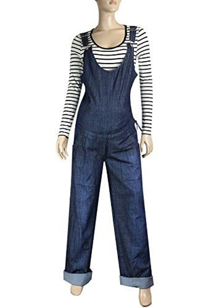 Clove Soft Blue Denim Long and Tall Maternity Dungarees Plus Size ...