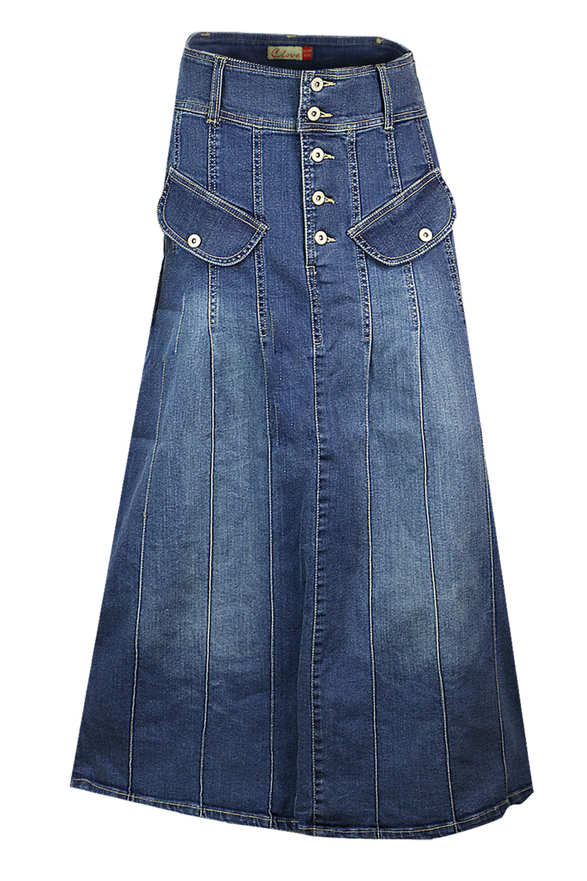 full denim skirt