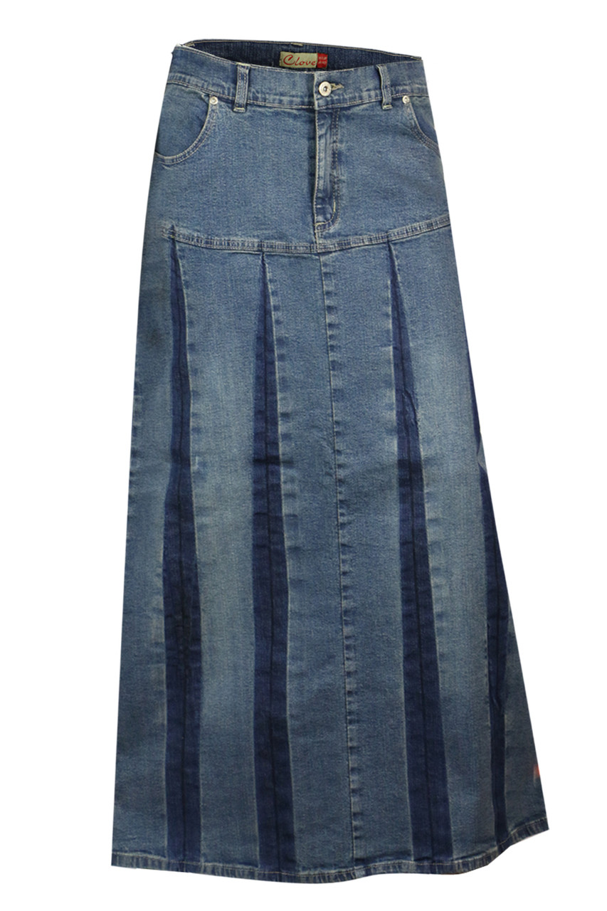 plus size denim skirts online