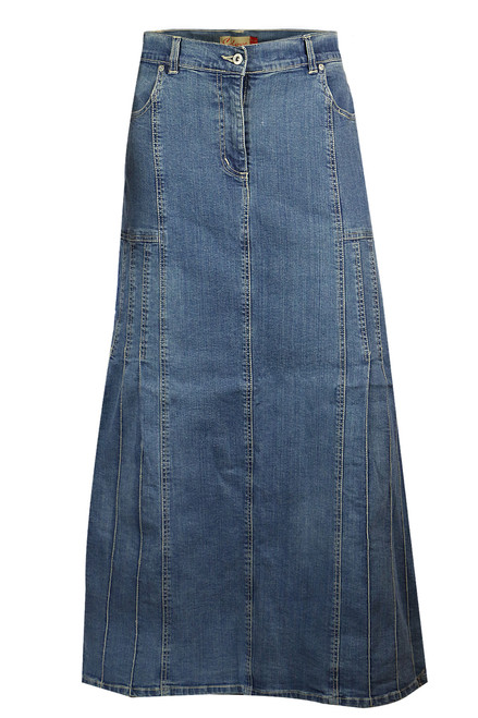 Stone Wash Ladies Clove Denim Full Skirts Online UK