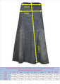 Clove Womens a Line Skirt Blue Stretch Denim, Below Knee Length, Plus Size 14 - 24