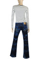 New Unique Low Rise Slimming Boot Cut Blue Tie Dye Clove Jeans