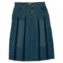 Clove Jeans Pleated Midi Skirt 