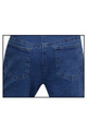 Capri Strech Denim Jeans Blue  Back Pocket  View