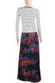 Clove  Denim Long Pensil Skirt Plus size Red Black Blue Tie Dye