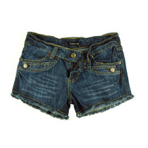 Clove Womens Hot Pants Low Waist Short in Stretch Denim Frayed Hem Size 6 8 10 12