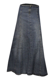 Buy plus size stretch denim ankle length maxi skirts from jeans oasis. This long skirts designed by London designer Clove.