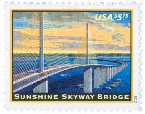 4649 - 2012 $5.15 Sunshine Skyway Bridge, Priority Mail - Mystic