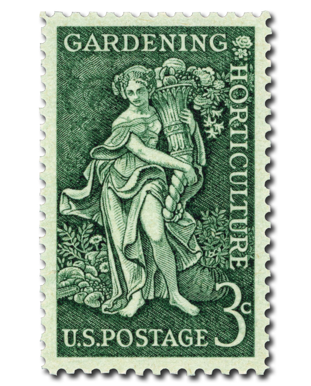 1100 - 1958 3c Gardening - Horticulture - Mystic Stamp Company