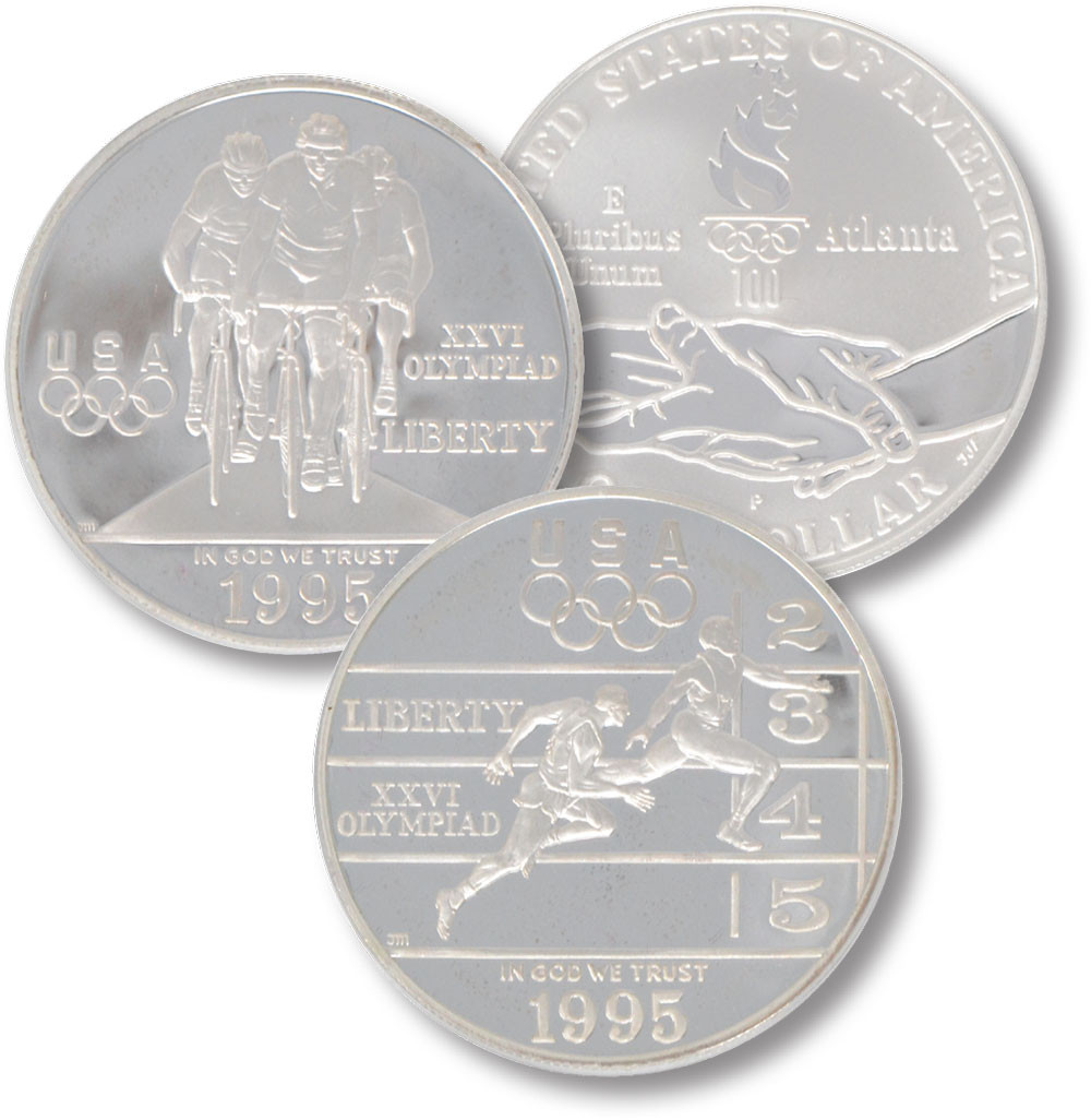 M12012 - 1995 Atlanta Centennial Olympics Silver Dollar, Proof