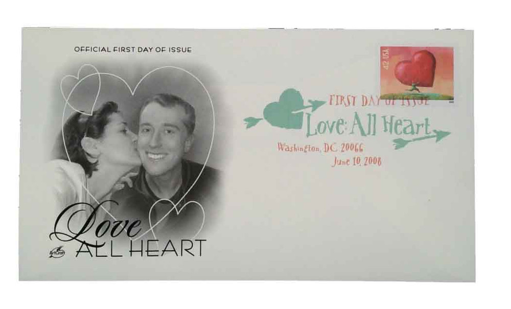 4270 - 2008 42c Love Series: All Heart - Mystic Stamp Company