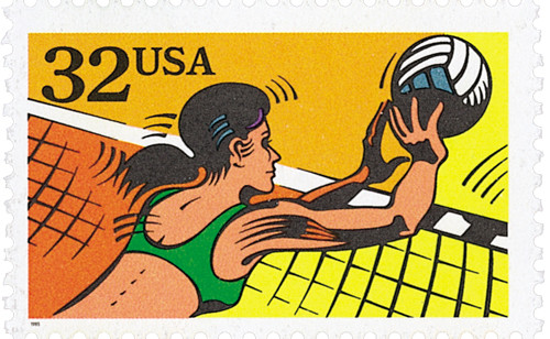 2961 - 1995 32c Recreational Sports: Volleyball - Mystic Stamp Company