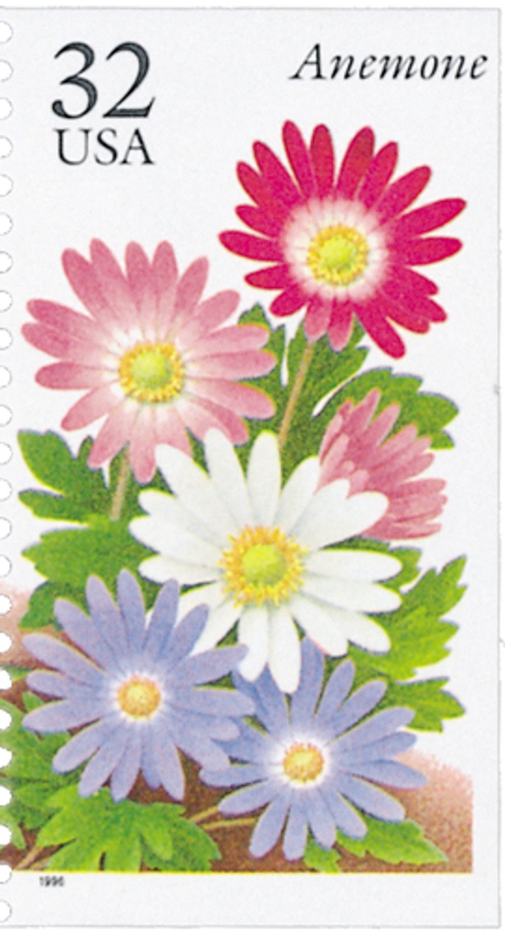 977　アネモネ 3029 - 1996 32c Winter Garden Flowers: Anemone - Mystic