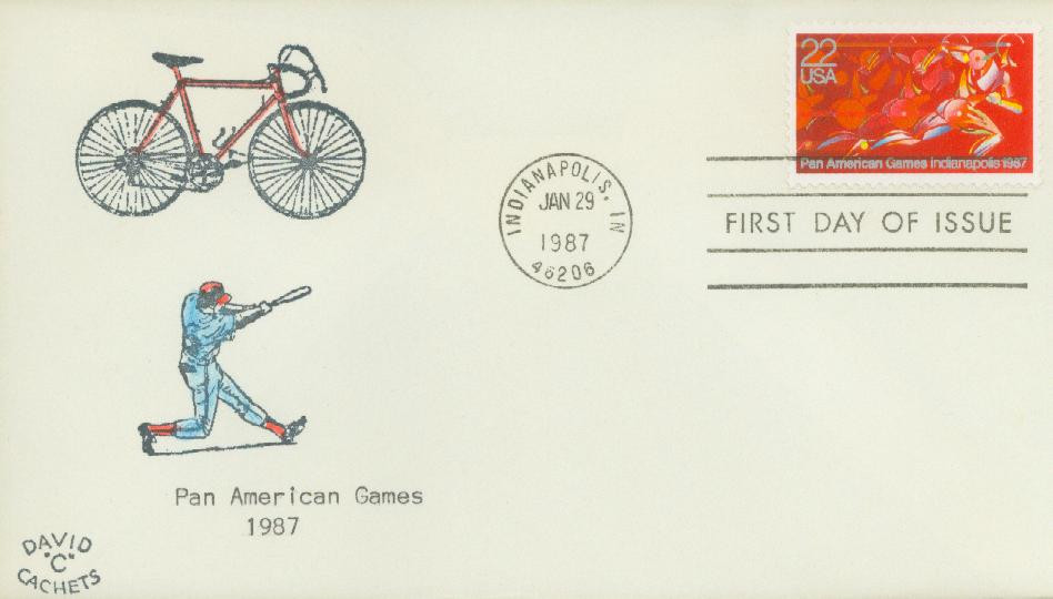 2247 - 1987 22c Pan American Games - Mystic Stamp Company