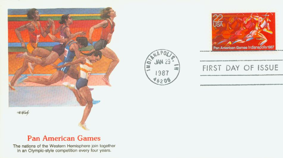 2247 - 1987 22c Pan American Games - Mystic Stamp Company