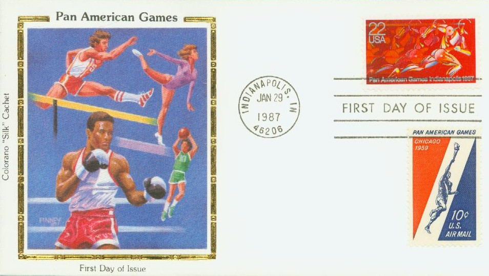 2247 - 1987 22c Pan American Games - Mystic Stamp Company