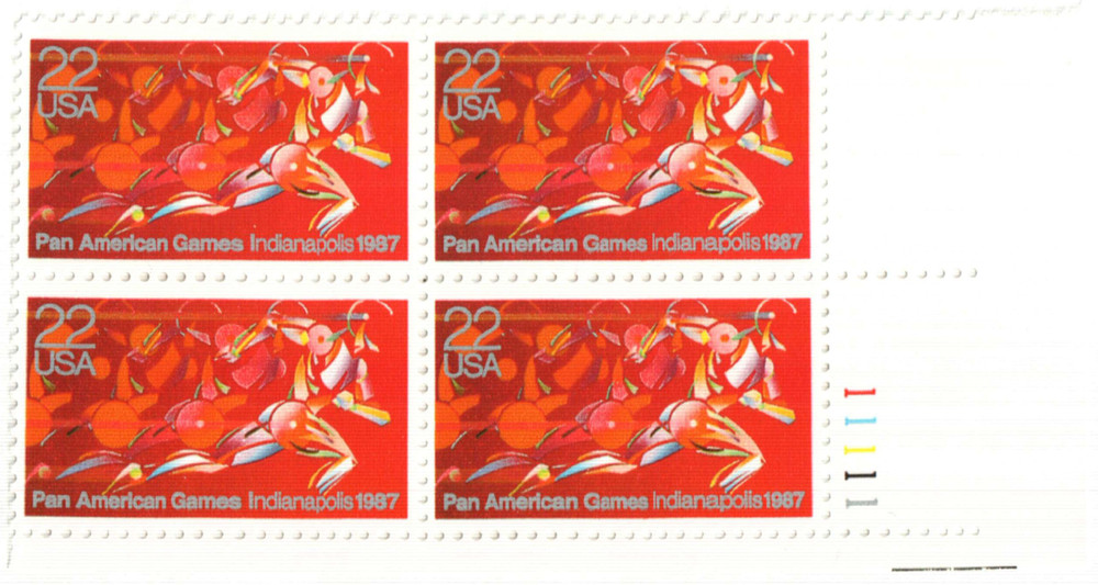 2247 - 1987 22c Pan American Games - Mystic Stamp Company