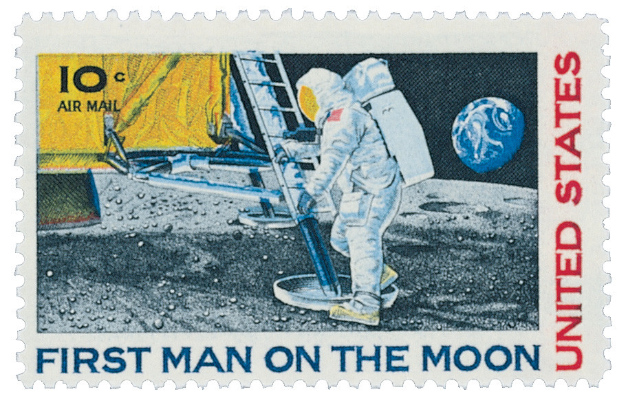 C76 - 1969 10c First Man on the Moon - Mystic Stamp Company