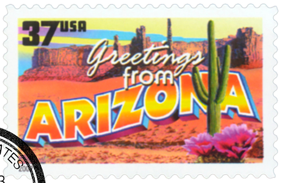 3698 - 2002 37c Greetings from America: Arizona - Mystic Stamp Company