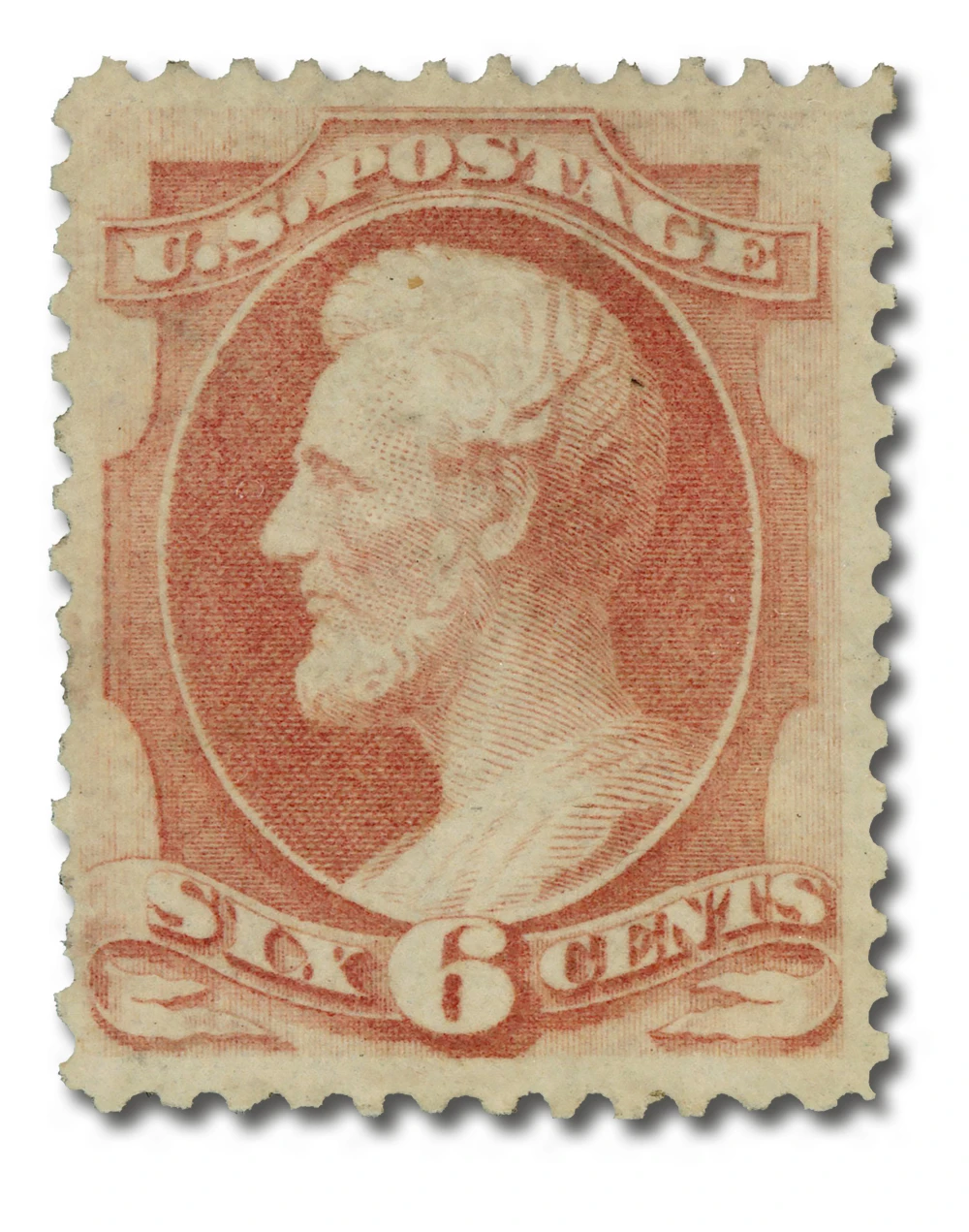 こ*こ様  EST. ENGLAND 1759 159 - 1873 6c Abraham Lincoln, Dull Pink, Secret Mark, Hard Paper