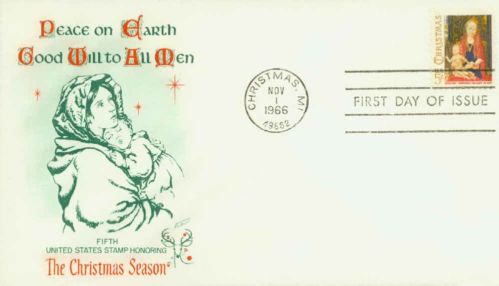 洋書 50years ofChristmasTables 1472 - 1972 8c Santa - Mystic Stamp Company